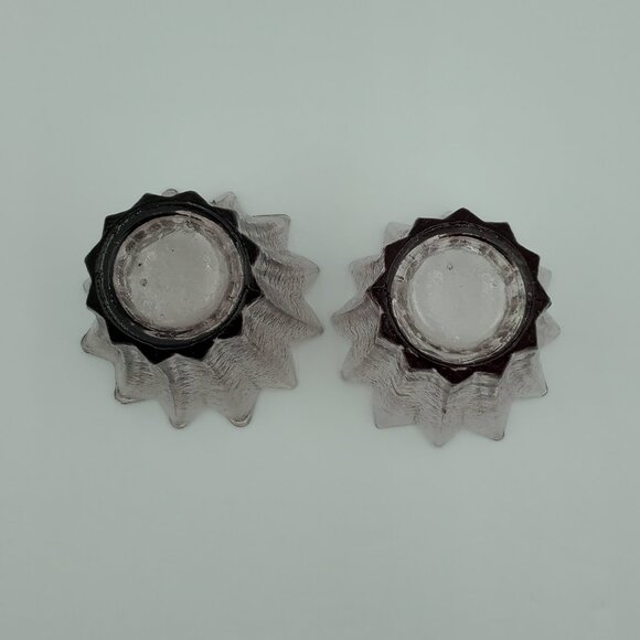 Amethyst Glass Votive Candle Holders Frosted Purple Glass Candle Jars - Picture 4 of 6